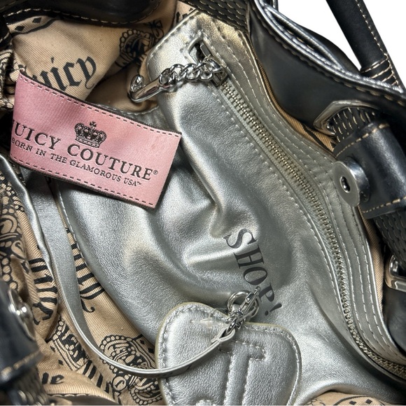 Juicy Couture Y2K Black Scottie‎ Velour Freestyle Bag - Picture 3 of 3